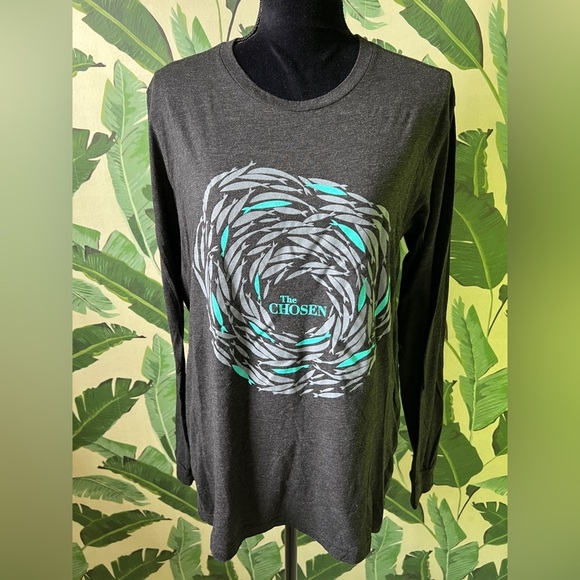 The Chosen Womens Black Against the current long sleeve Crewneck top Large - Picture 1 of 6